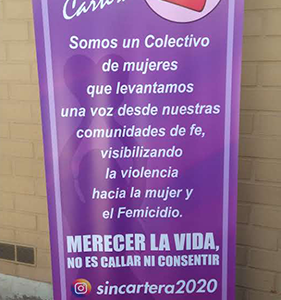 Pendón Roller 90x200 cm publicitario de lona PVC para ferias y eventos.