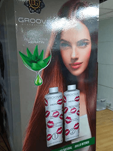 Identidad visual para peluquería con gráfica en vinilo adhesivo personalizado. Vinilos Publicitarios Filingraf
