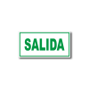 Señalética de Salida en acrílico blanco lechoso de 3mm con gráfica verde normativa - 20x10 y 30x15 cm.