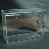 Buzón institucional de acrílico cristal de alta transparencia para empresas y clínicas.