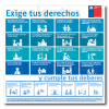 Carta de Derechos y Deberes del Paciente en PVC 5mm con embellecedores de acero inox.